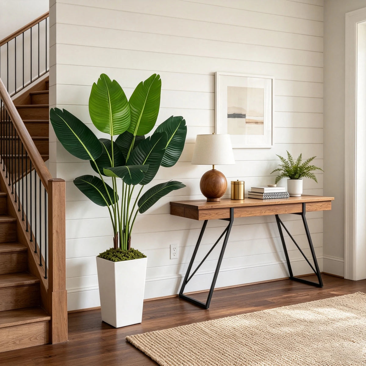 Olitree Artificial Bird Of Paradise Plant For Indoor Home Decor