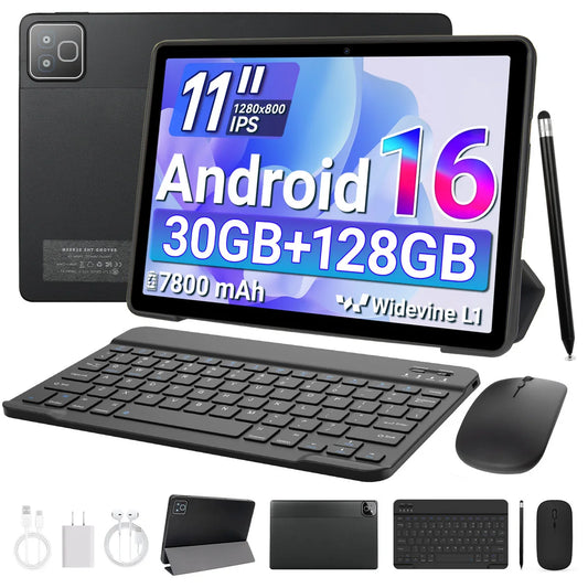 MODERNESS Android 16 Go Tablet With Keyboard Mouse Stylus Bundle