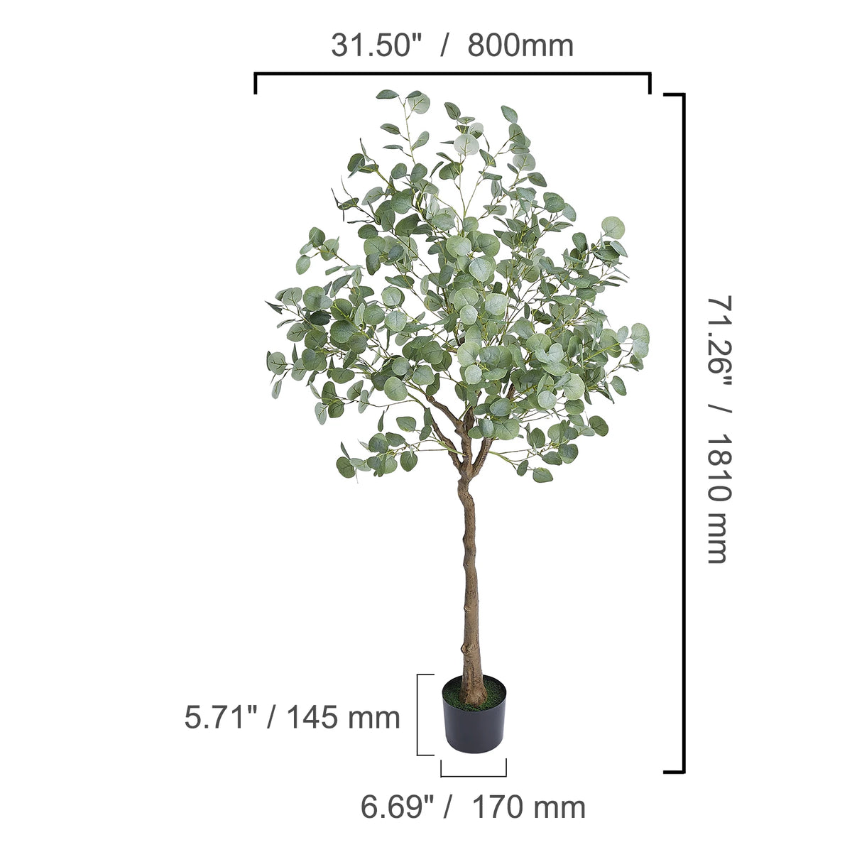 SucceBuy Artificial Olive Tree With Secure Anti Tip Protection