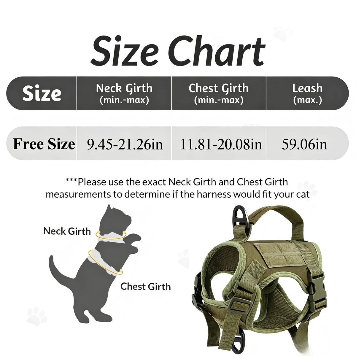 PETRAVEL Tactical Cat Harness And Leash Set For Outdoor Walking