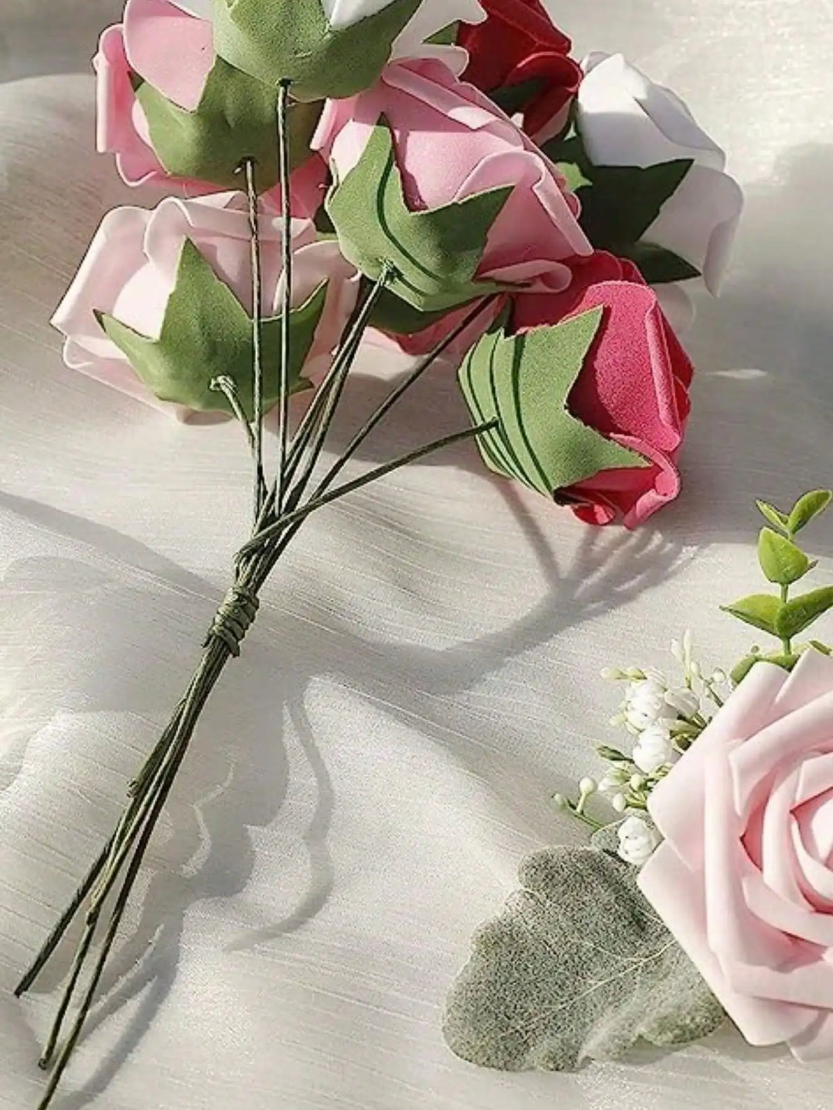 Artificial Foam Rose Flowers For Wedding Bouquets And Home Decor