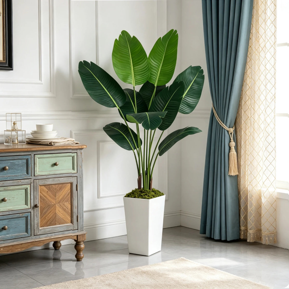 Olitree Artificial Bird Of Paradise Plant For Indoor Home Decor