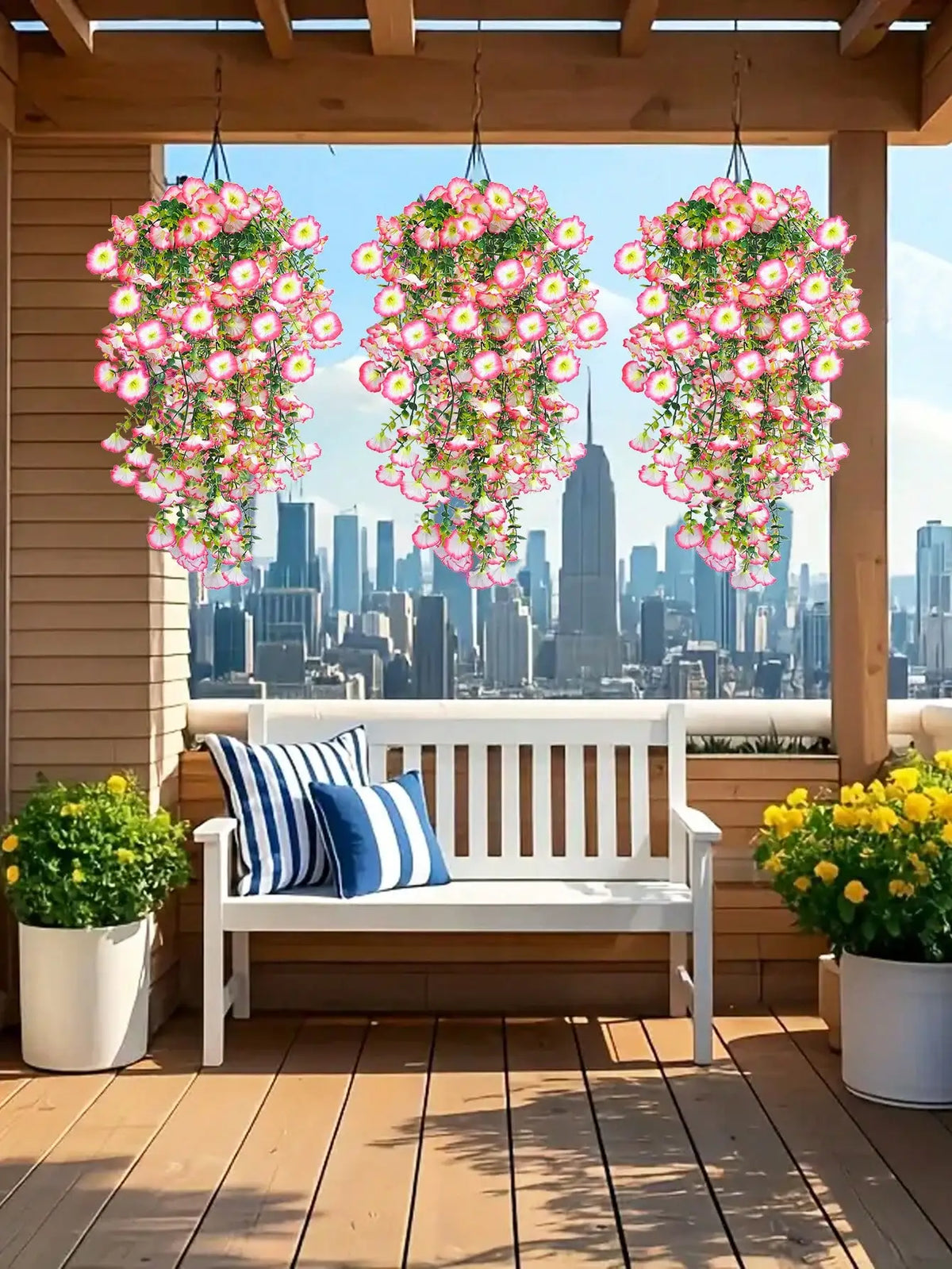 Artificial Eucalyptus Vine UV Resistant Greenery for Outdoor Home Decor