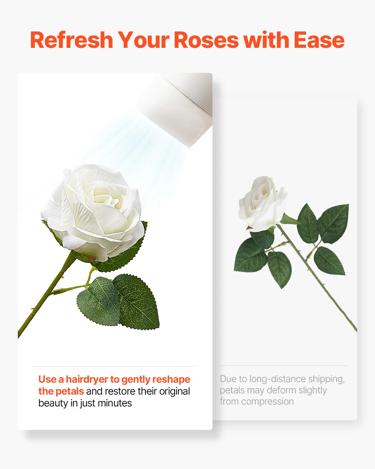 SucceBuy Artificial Foam Roses for Weddings and Home Decor