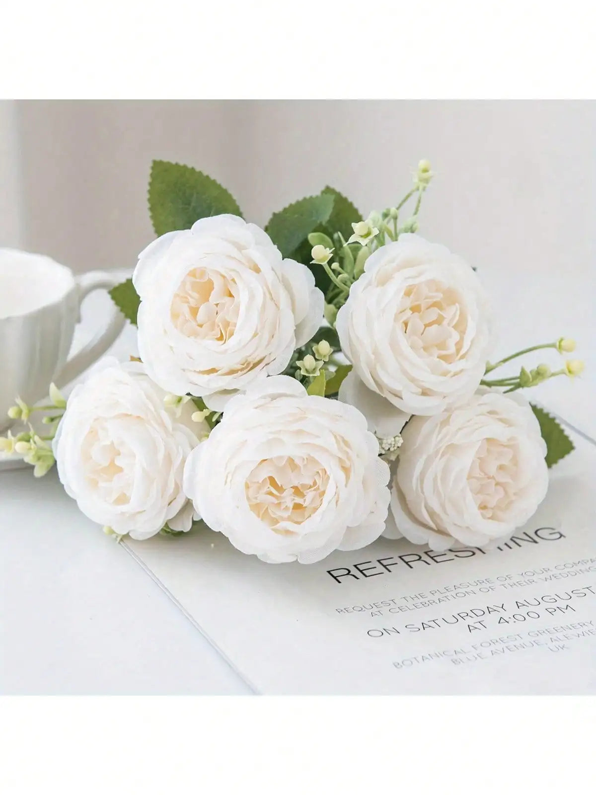 Artificial Peony Flowers UV Resistant Real Touch Wedding Decor