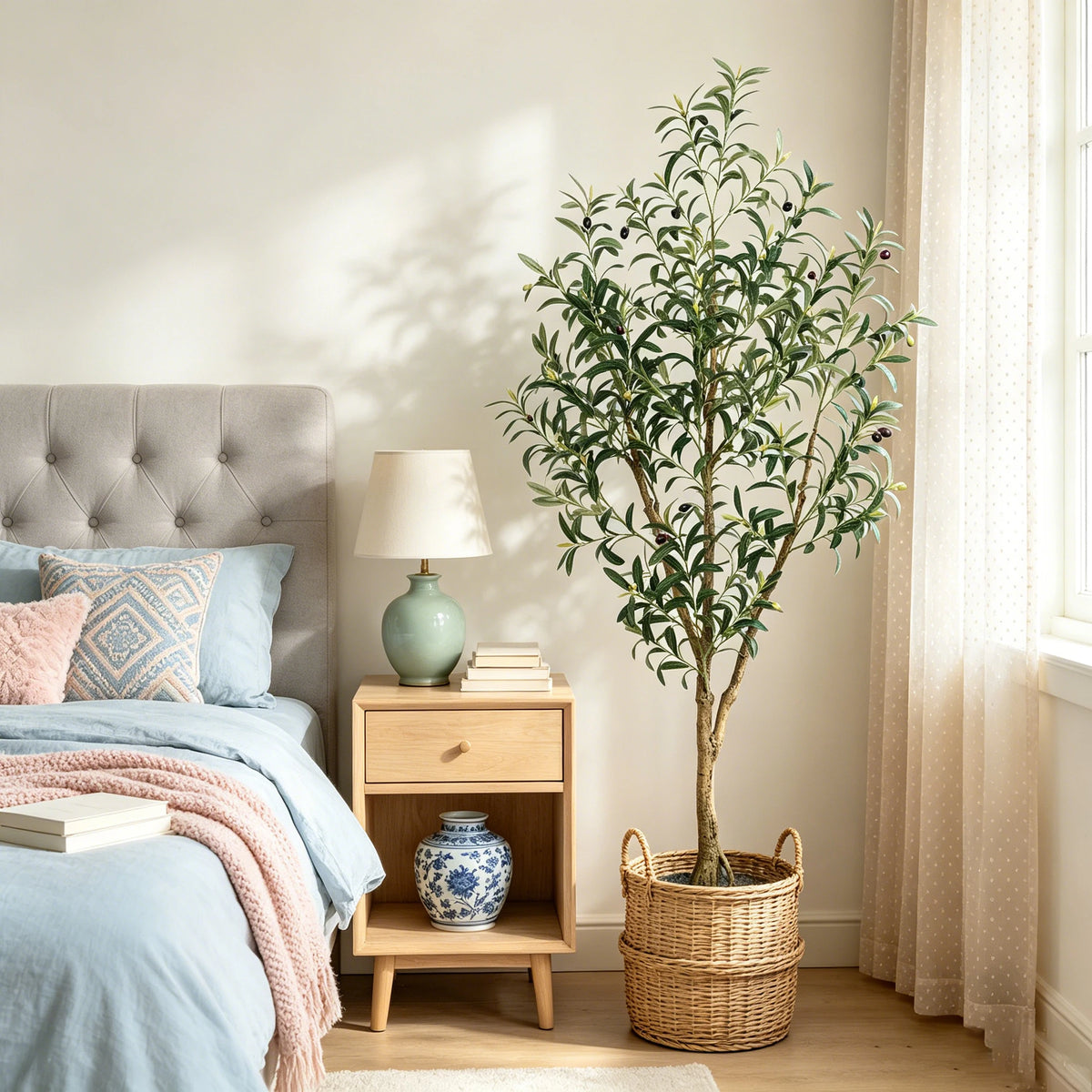 Olitree Artificial Olive Tree With Natural Trunk And Lifelike Fruit