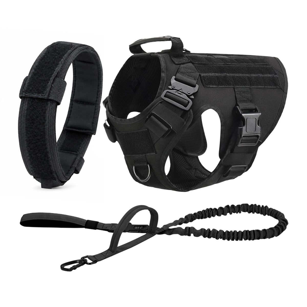 PETRAVEL Tactical Dog Harness With Molle Pouches For Training