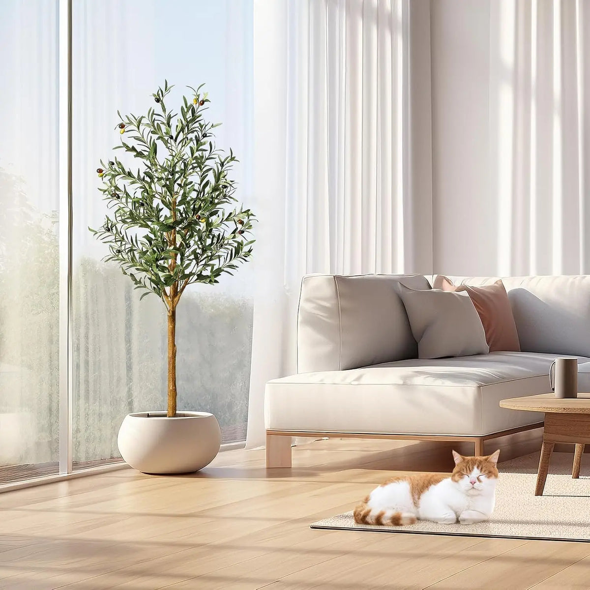 HiMISS Artificial Olive Tree for Home and Garden Decor