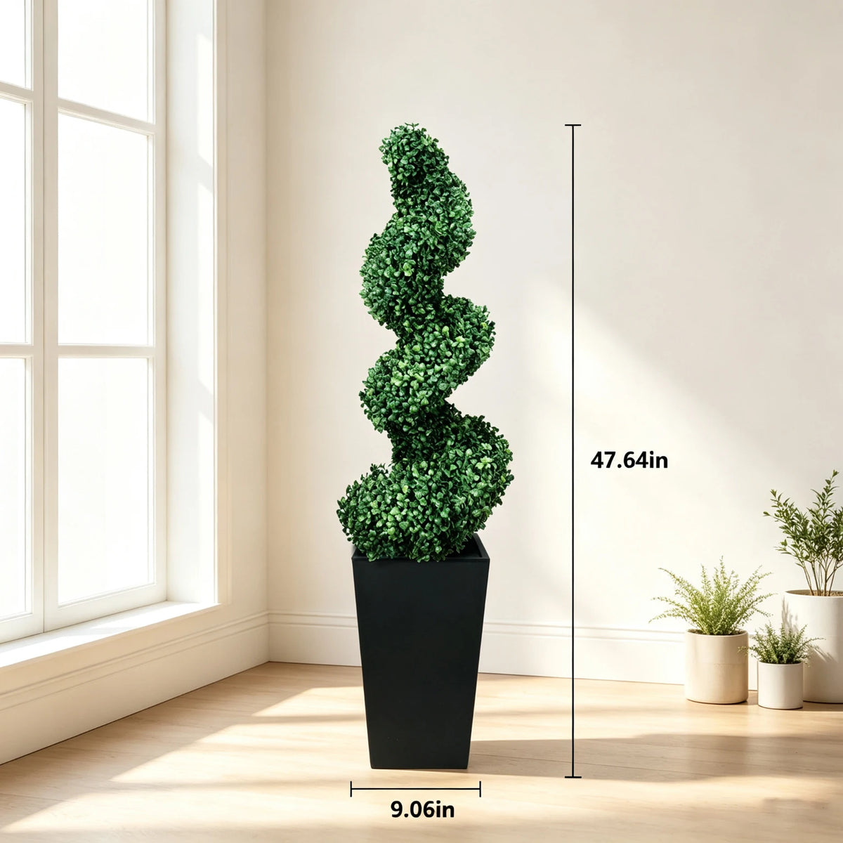 Olitree Artificial Boxwood Spiral Topiary Trees With Planters Indoor Outdoor