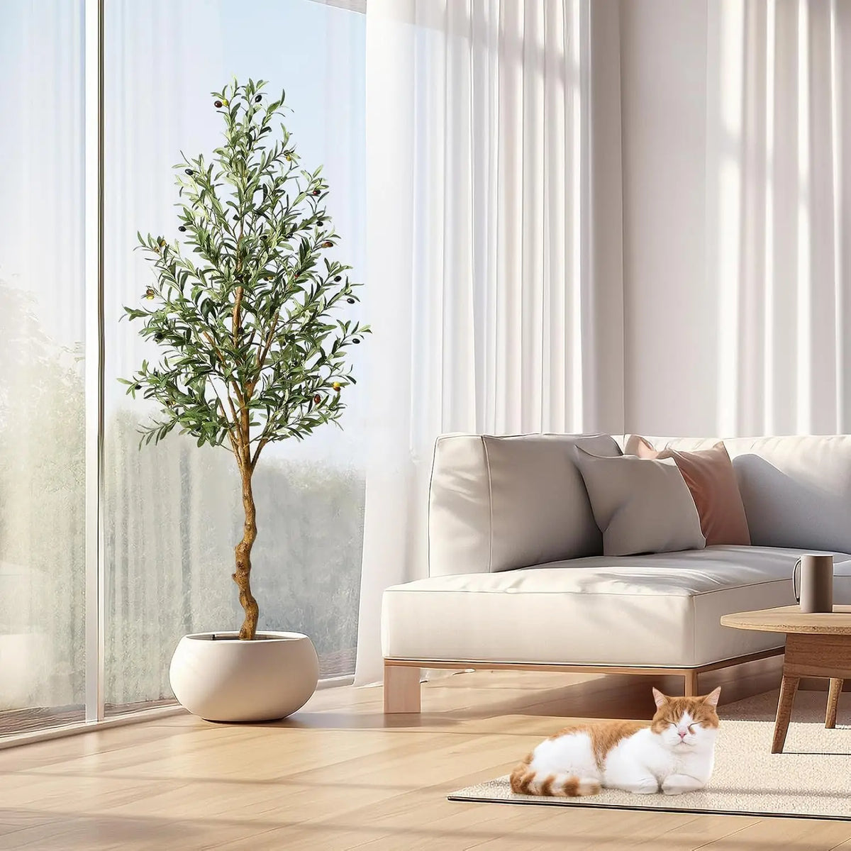 HiMISS Artificial Olive Tree for Home and Garden Decor