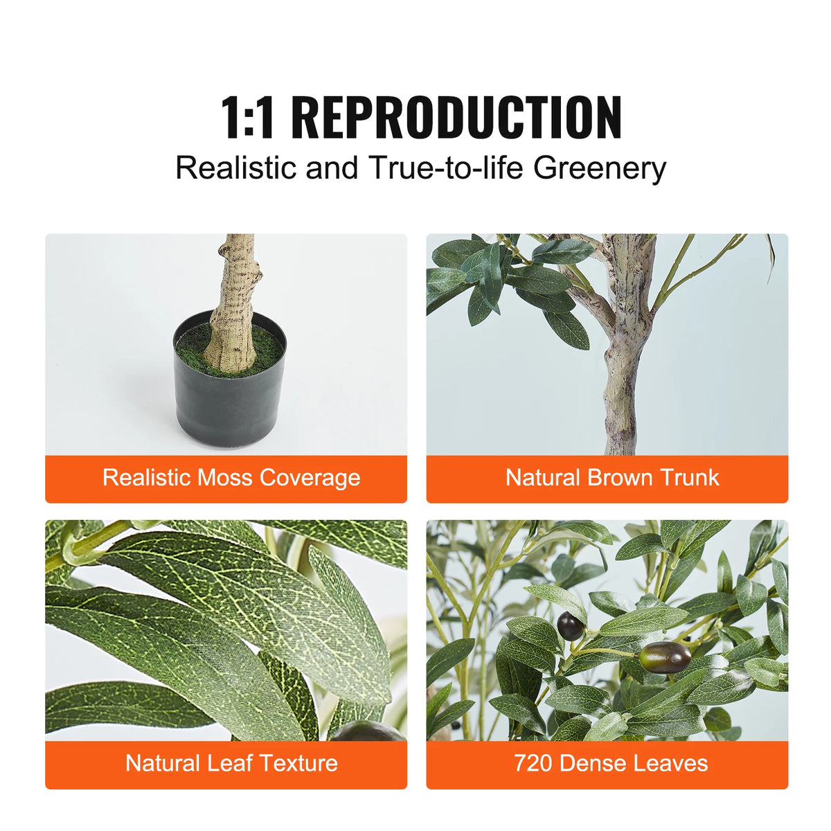SucceBuy Artificial Olive Tree With Secure Anti Tip Protection