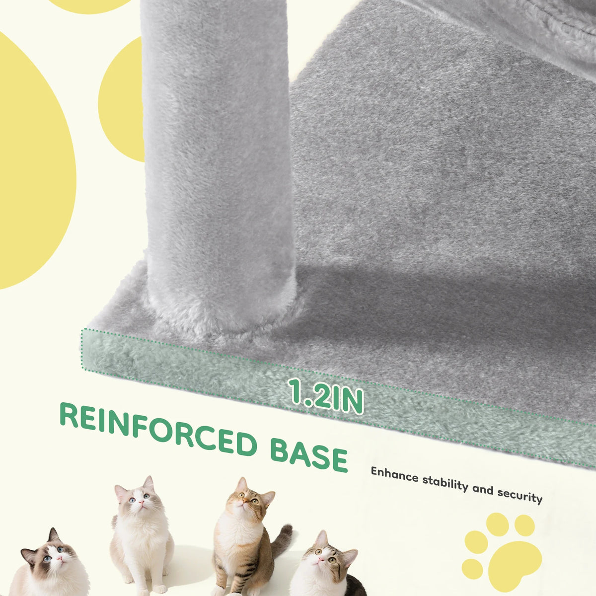 JHK Multi-Level Cat Tree With Sisal Scratching Posts Cat Condo