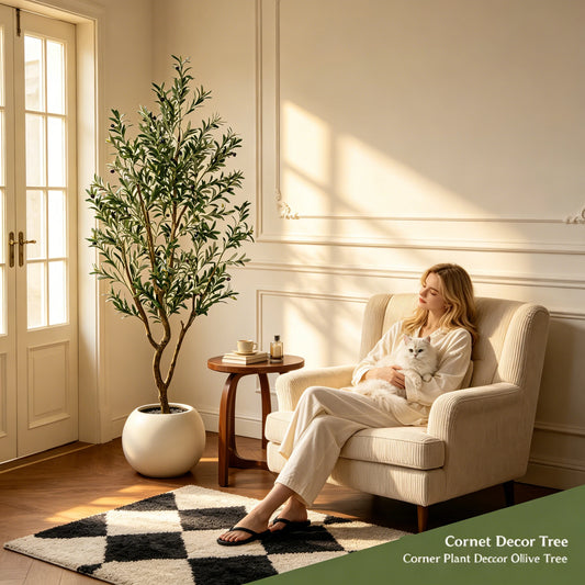 Olitree Artificial Olive Tree With Natural Trunk And Lifelike Fruit