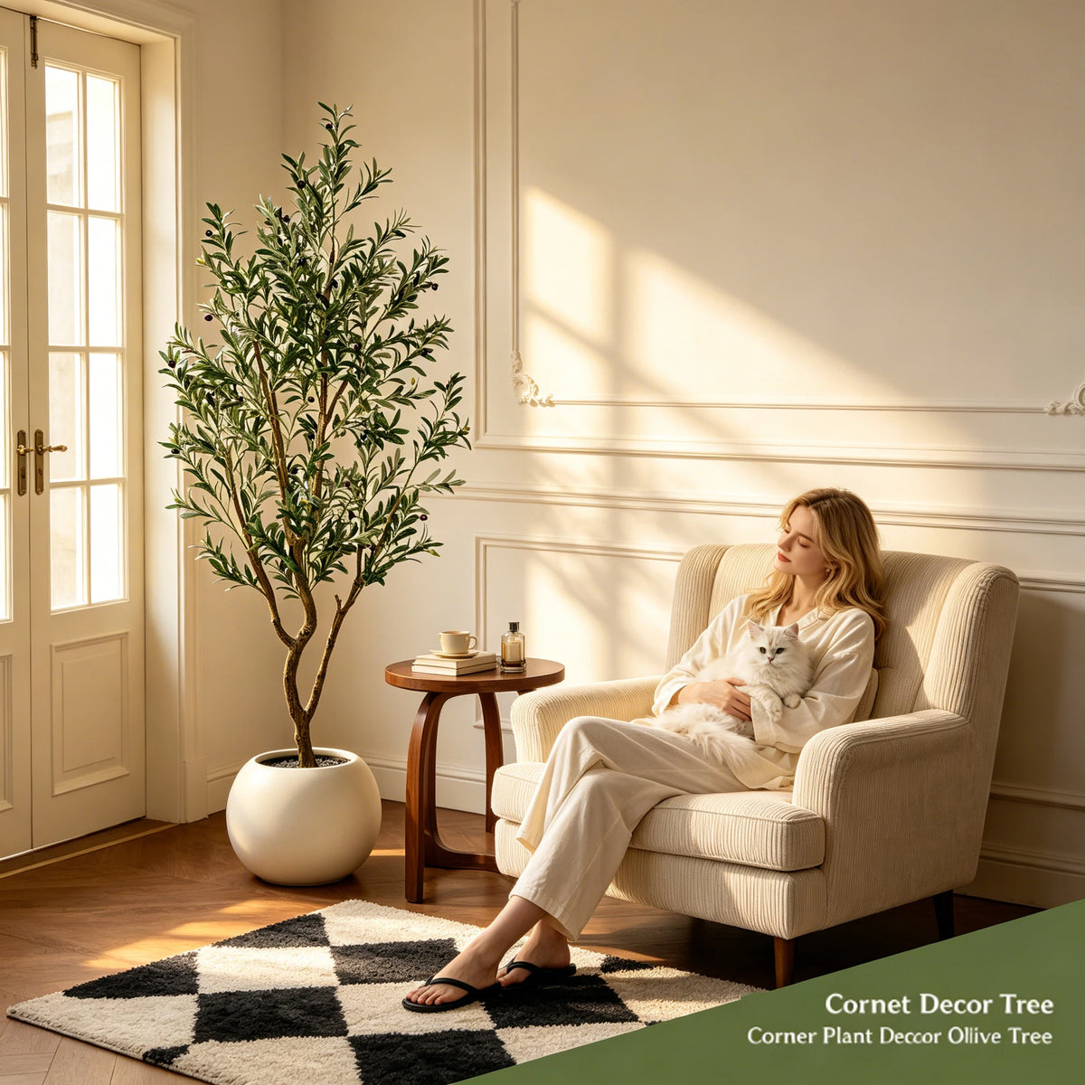 Olitree Artificial Olive Tree With Natural Trunk For Home Decor