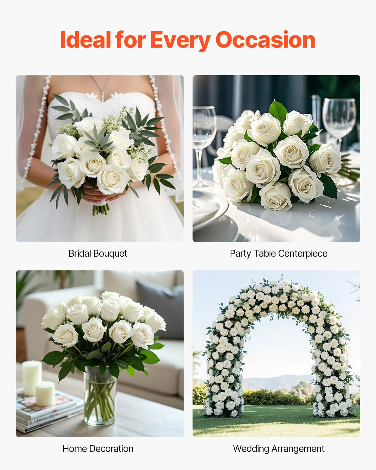 SucceBuy Artificial Foam Roses for Weddings and Home Decor