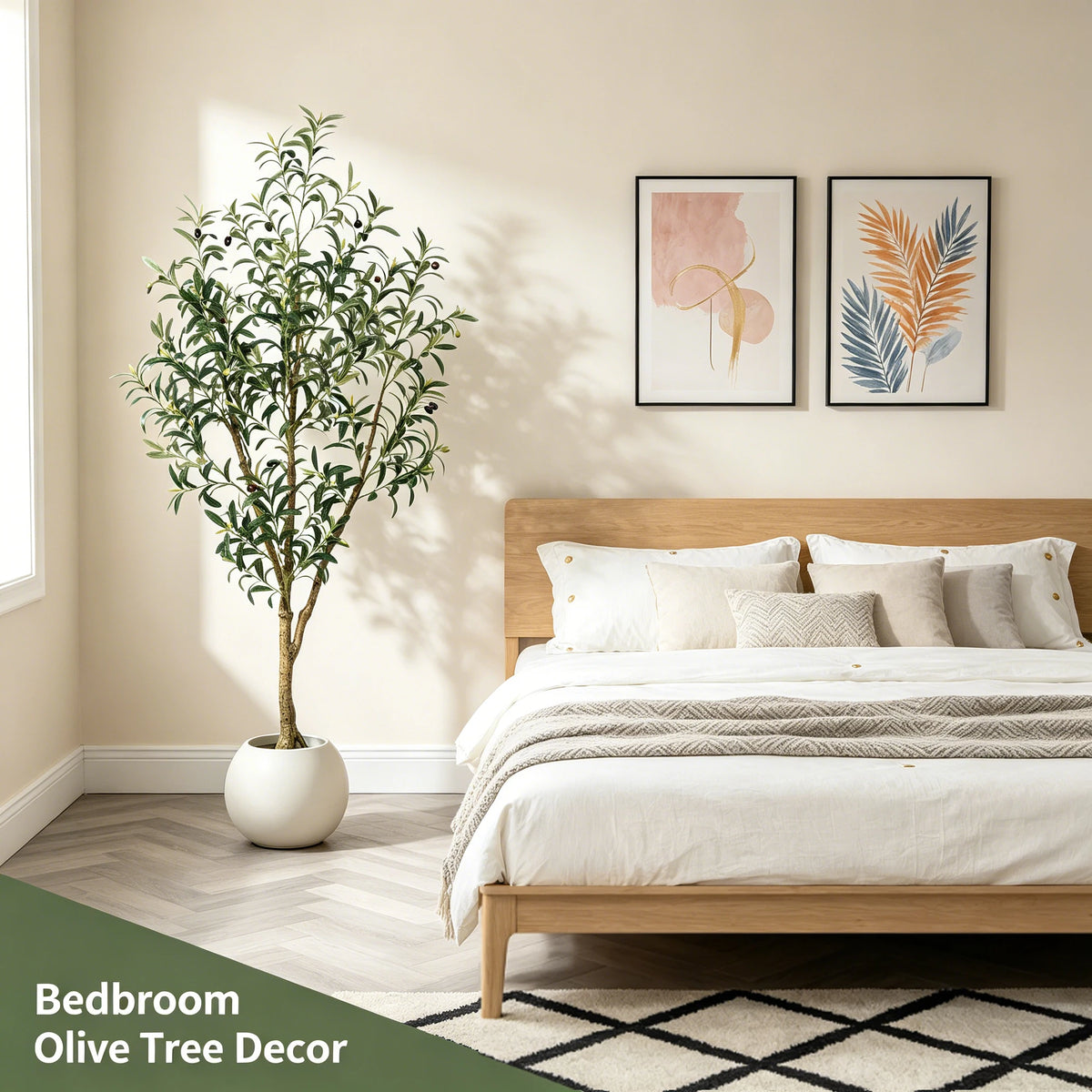 Olitree Artificial Olive Tree With Natural Trunk And Lifelike Fruit