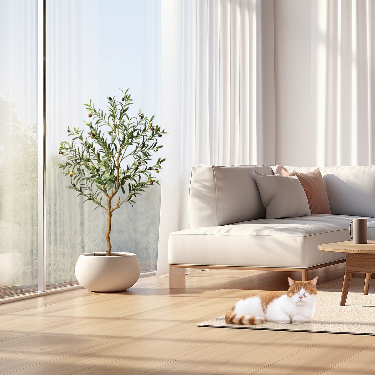 HiMISS Artificial Olive Tree for Home and Garden Decor