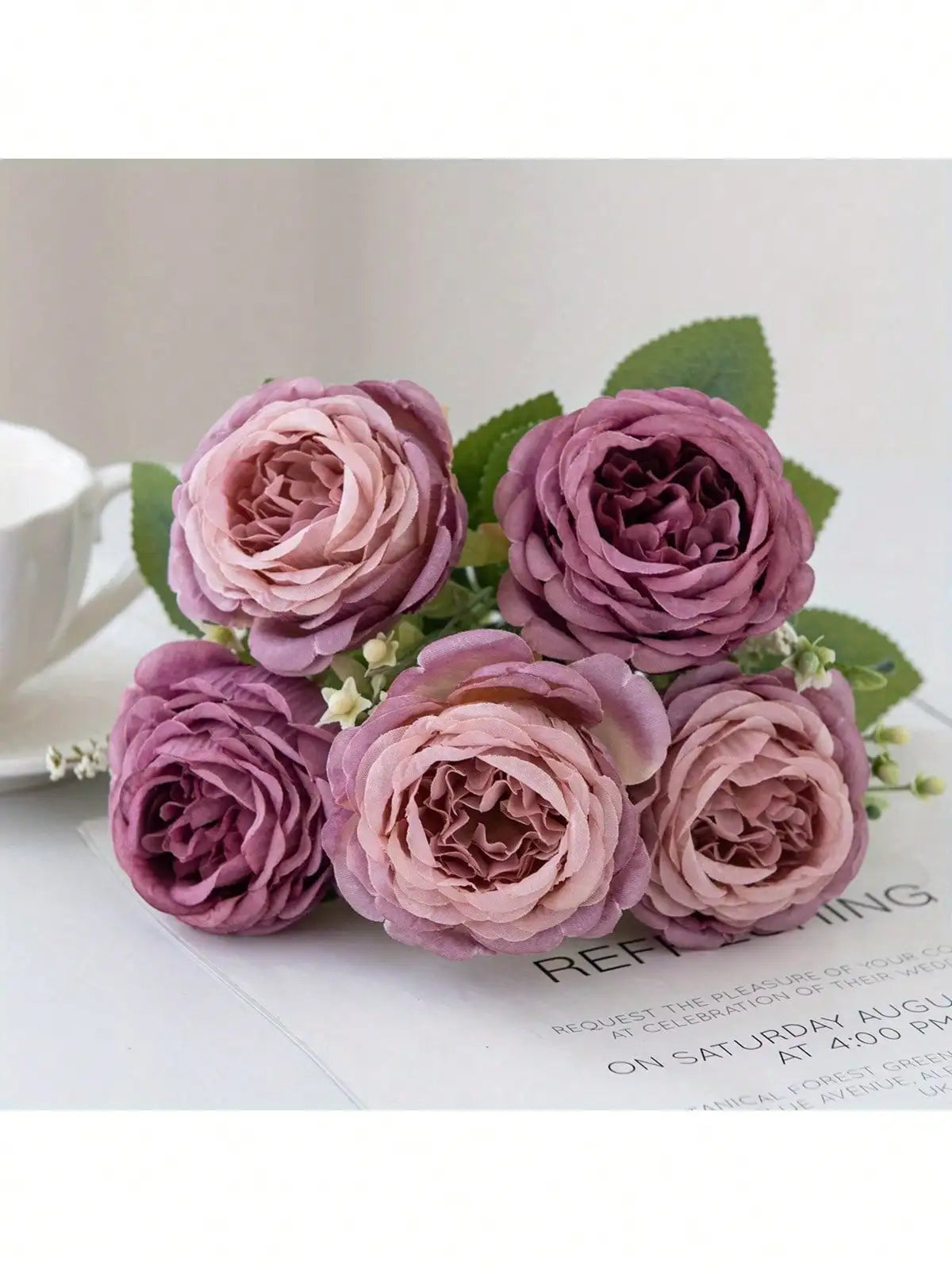 Artificial Peony Flowers UV Resistant Real Touch Wedding Decor
