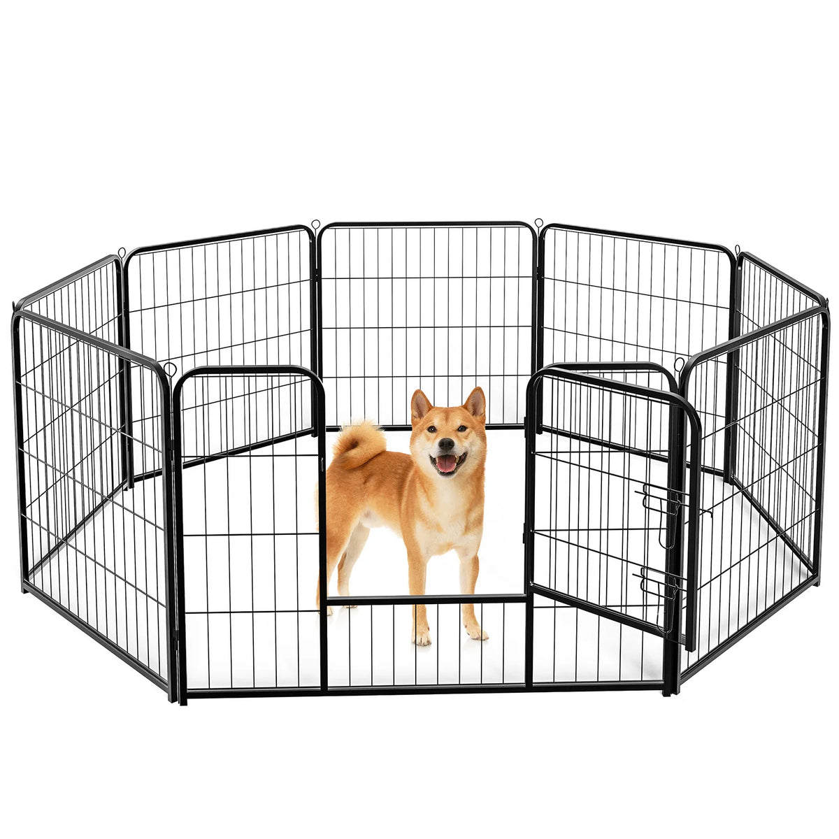 JHK Metal Dog Playpen Foldable Exercise Fence Indoor Outdoor