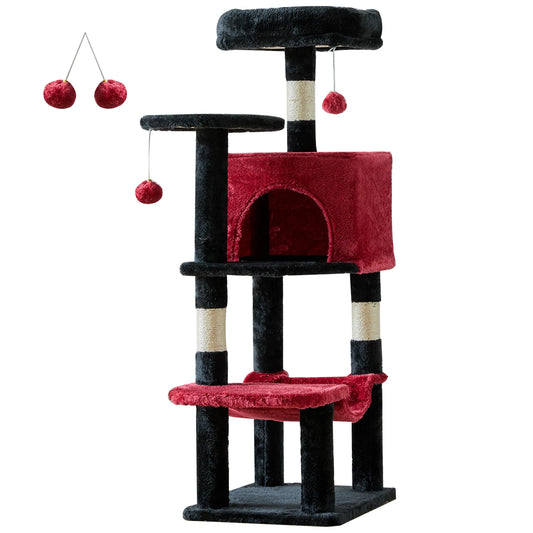 JHK Multi-Level Cat Tree With Sisal Scratching Posts Cat Condo