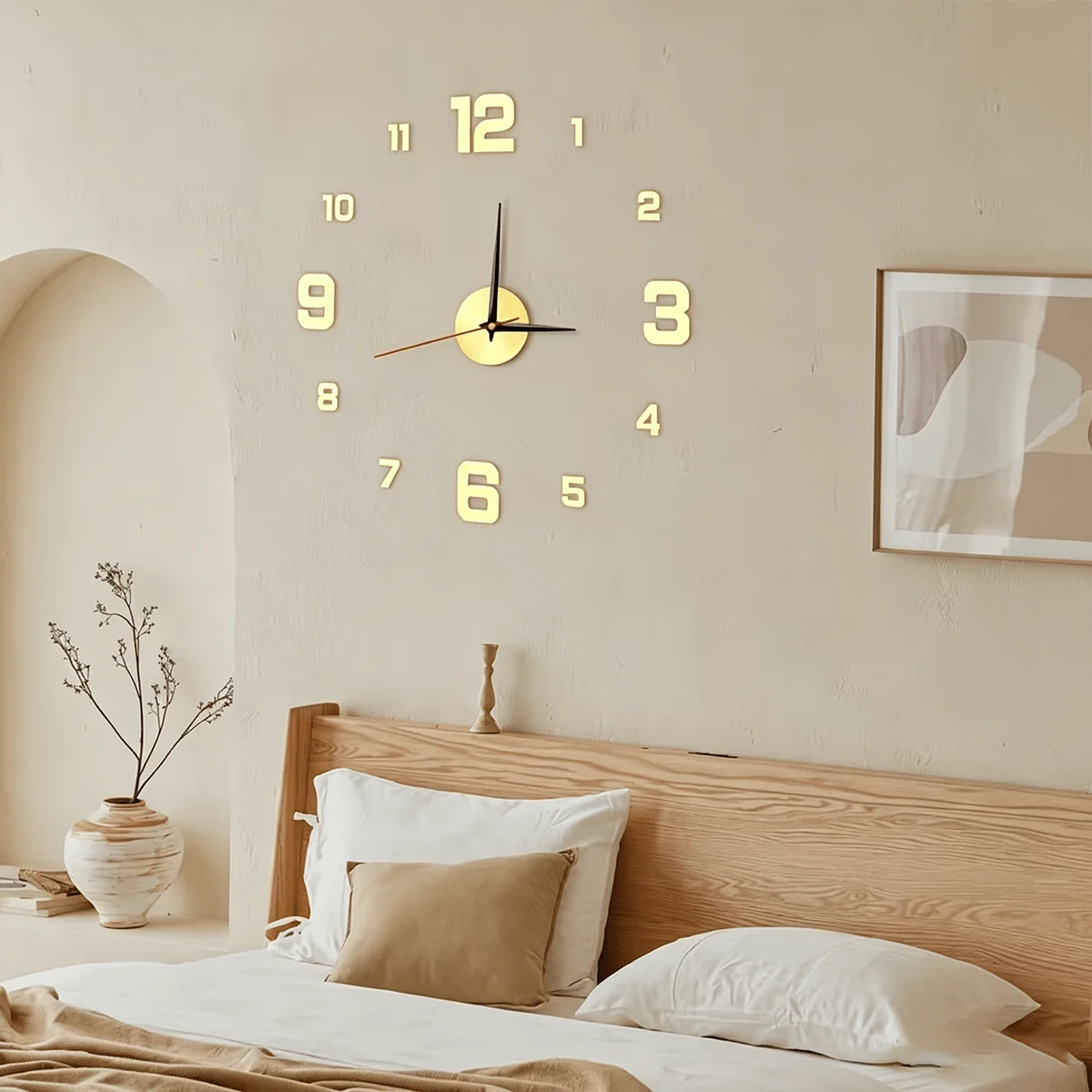 Glow In The Dark DIY Wall Clock Decorative Silent Design