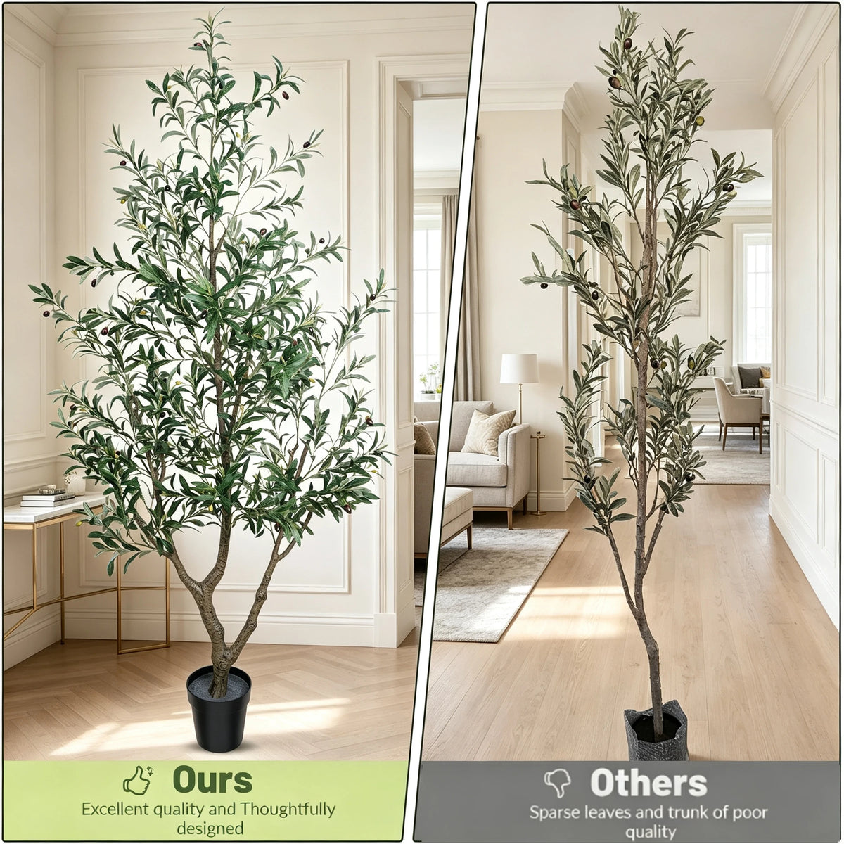 Olitree Artificial Olive Tree With Natural Trunk And Lifelike Fruit