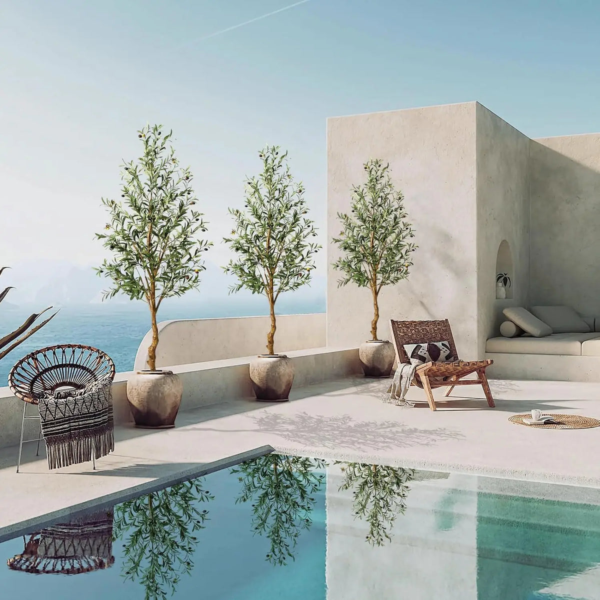 HiMISS Artificial Olive Tree for Home and Garden Decor