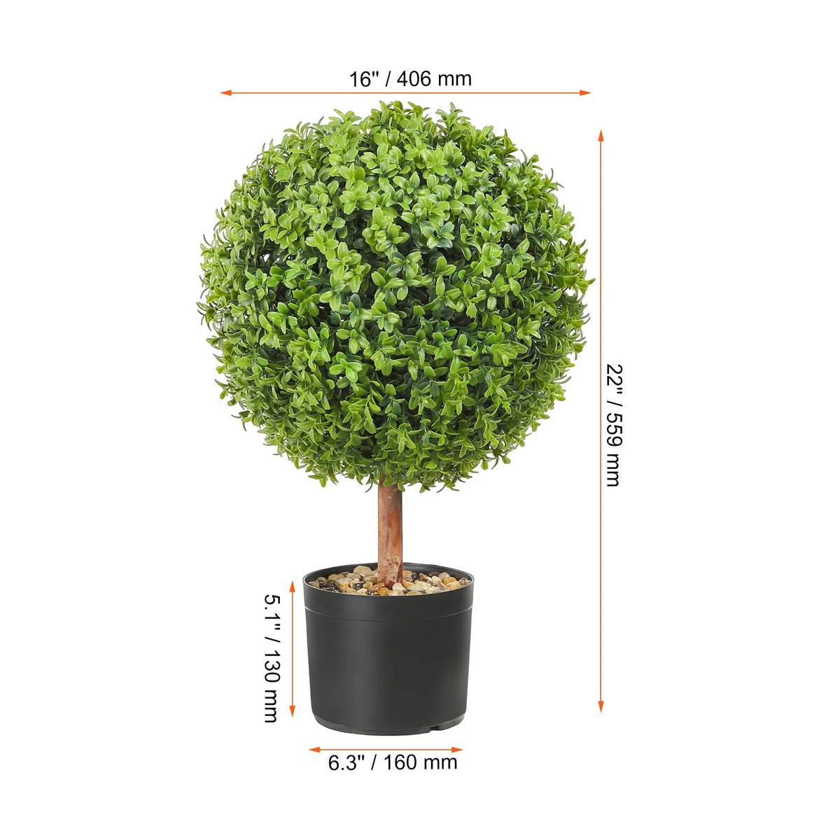 SucceBuy Artificial Boxwood Spiral Topiary Tree For Outdoor Decoration